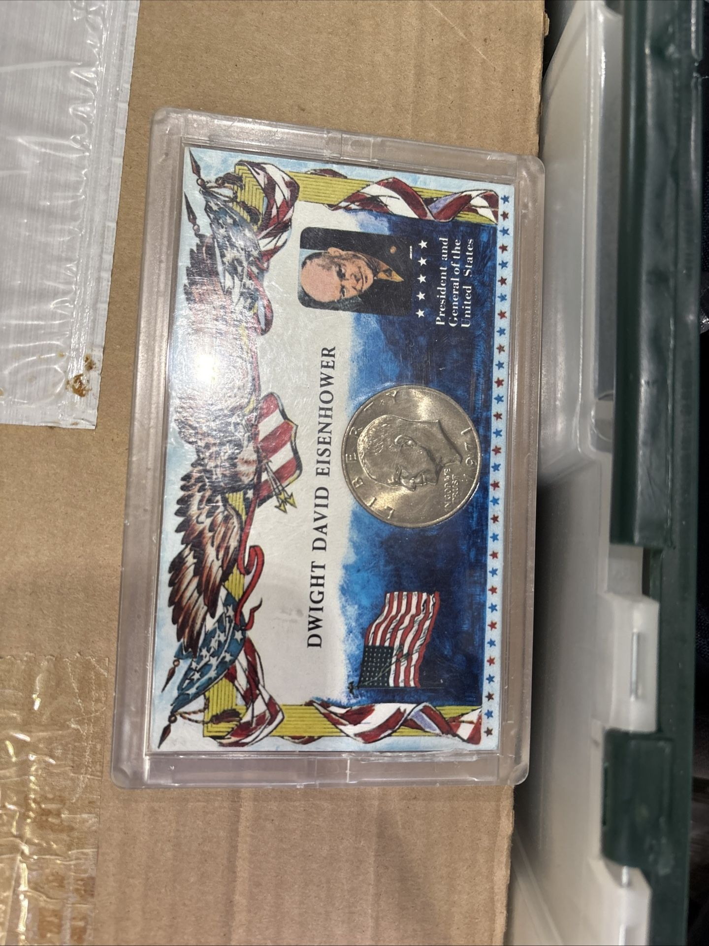 Dwight D Eisenhower $1 Coin Plaque