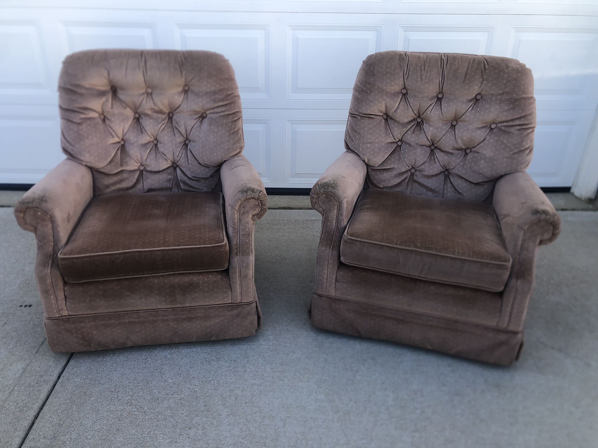 Vintage Accent Chairs-Set Of 2