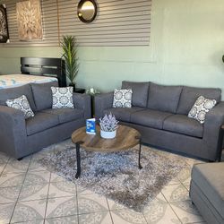 Grey Sofa And Love Seat ‼️take It Home With $39 Easy Approval ‼️
