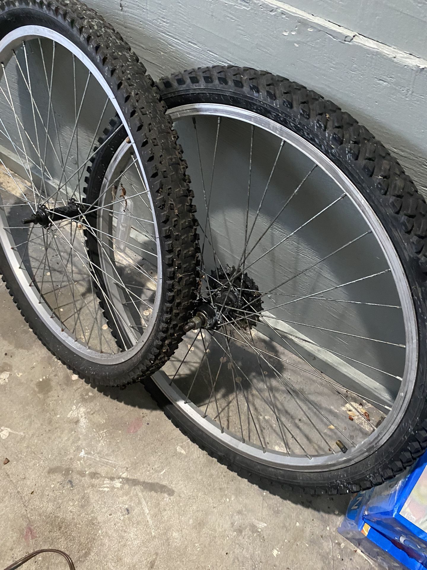 2 Bike Wheels And Tire 