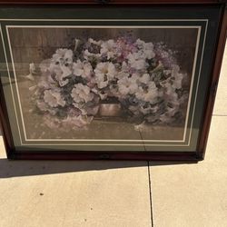 Large Framed Floral Print