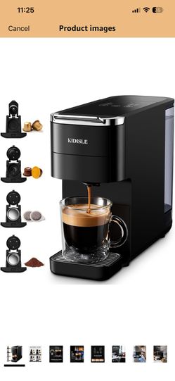 20 Bar Espresso Machine, Compatible with Nespresso Original & Dolce Gusto Capsules, Ground Coffee & ESE Pods, 47.3oz Tank, One-Touch Boil, Smart Contr