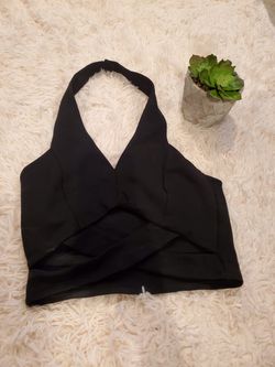 Black Forever 21 Halter Top