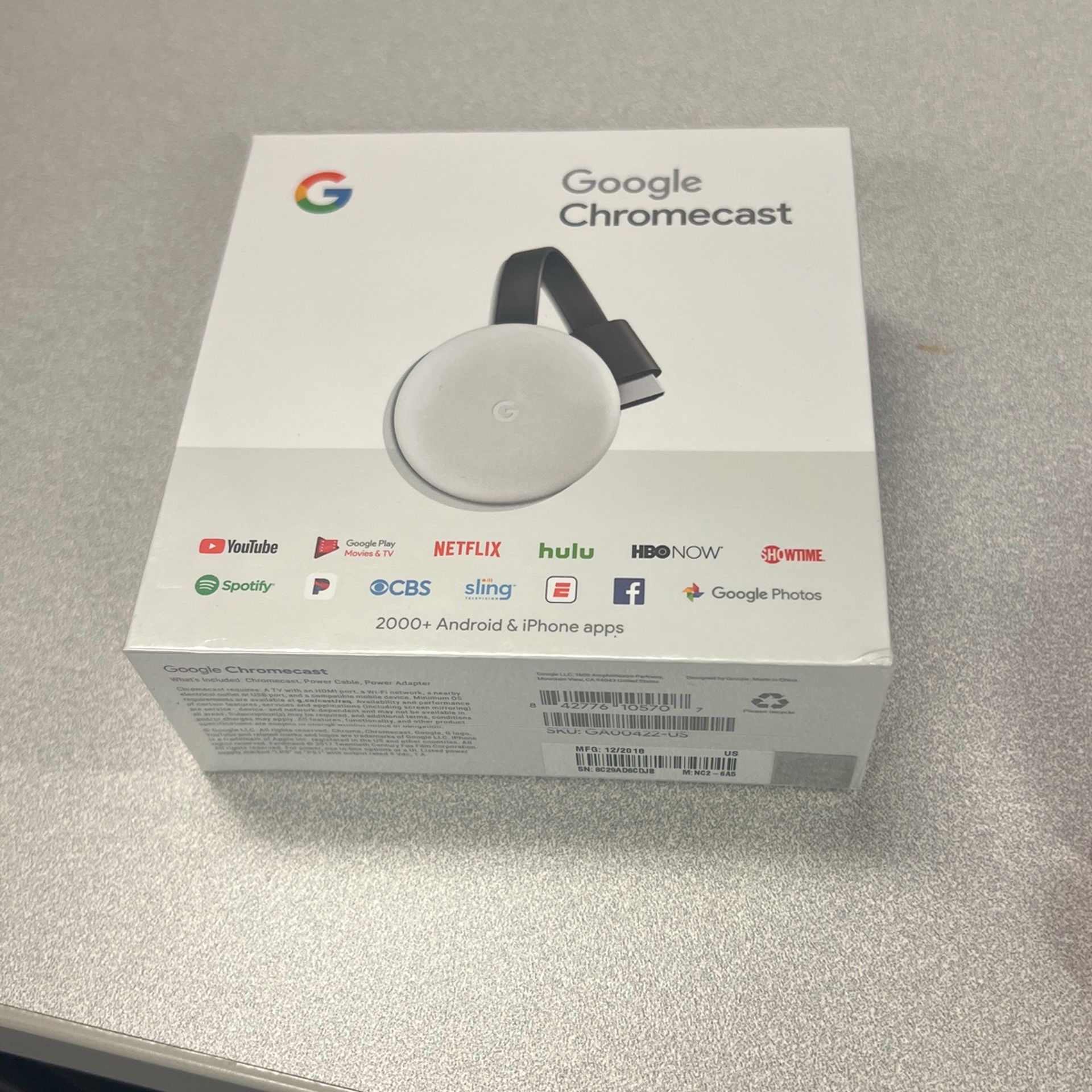 Google Chromecast - Model NC2-6AF