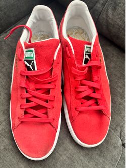 Red Suede Puma size 13