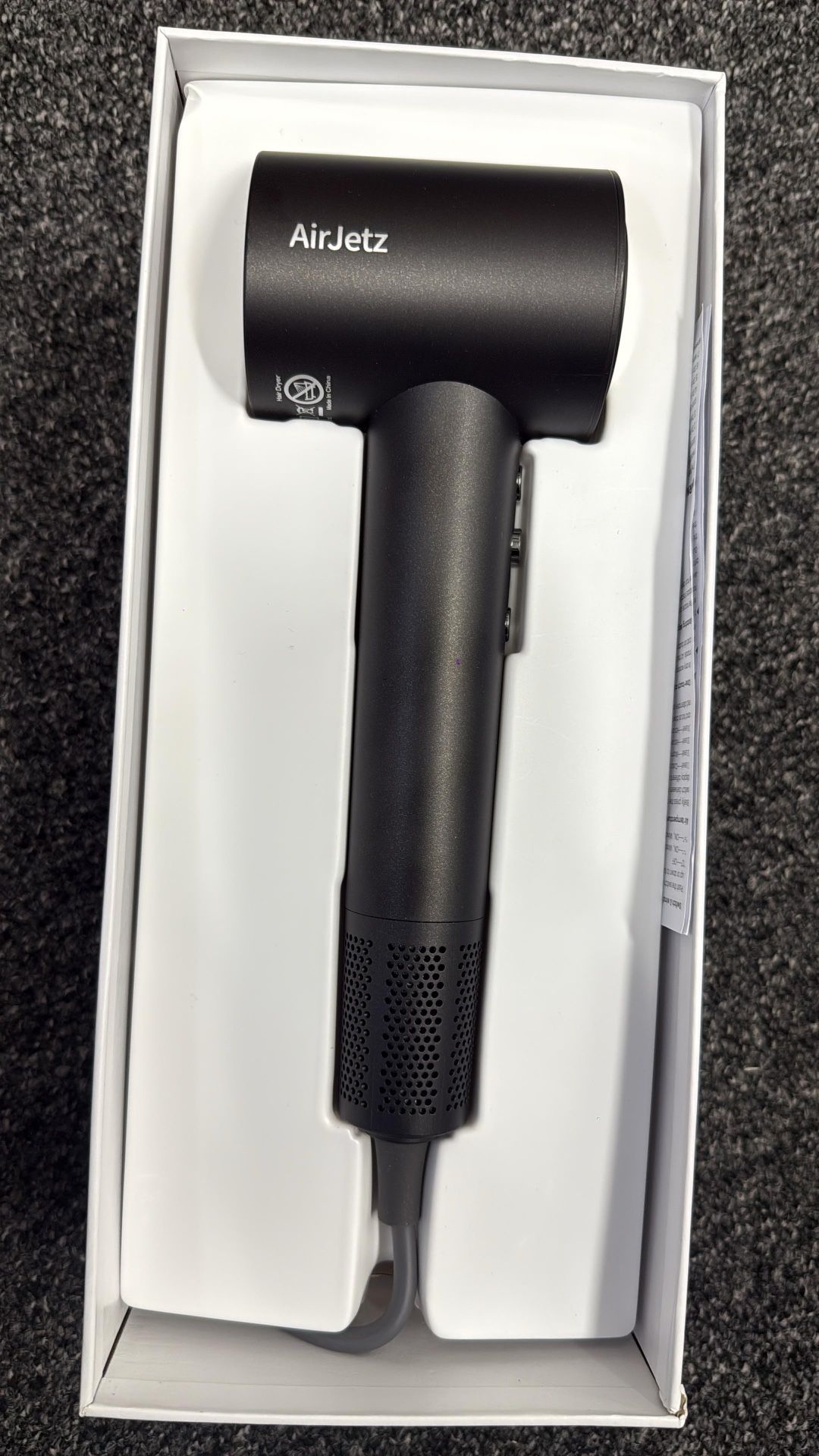 AirJetz high-speed hair dryer Black New, open box $60