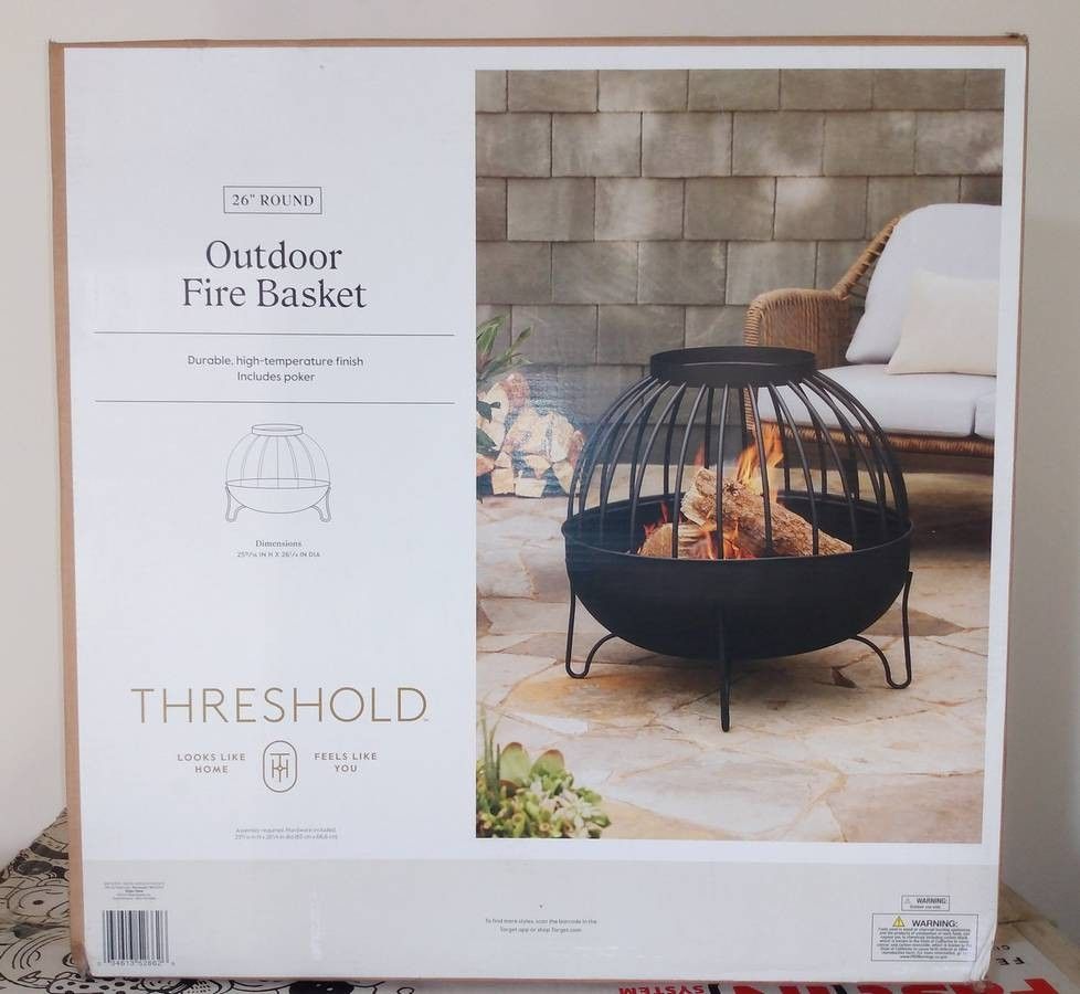 Target Round Wood Burning Fire Pit - New
