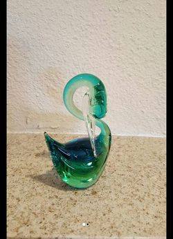 crystal swan made in italy