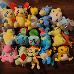 New Set Of 16 Pokemon Plushies