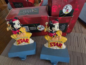 2 cast iron Mickey Mouse Stocking Hangers