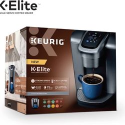  2 New Keurig K-Elite Single-Serve Coffee Maker – Brushed Silver