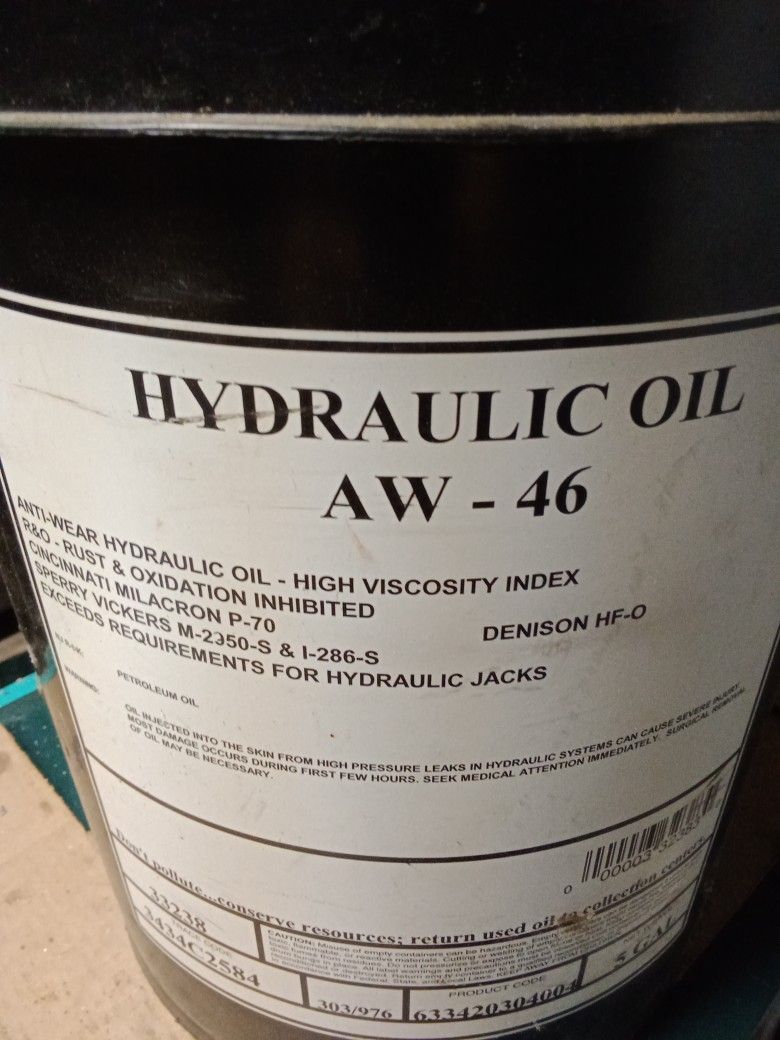 Hydraulic Oil AW46 for Sale in WA OfferUp