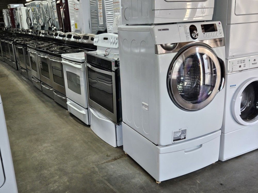 Huge Sale LANDLORD Special Warehouse Full Of Nice Gently Used Refurbished Reconditioned Certified Washer Dryer Fridge Stove Oven Stackable Free Warran
