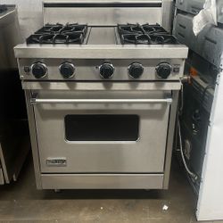 Viking 30”wide All Gas Range Stove In Stainless Steel 