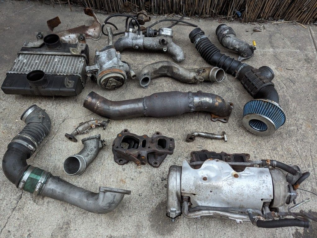 13B REW Stock Turbos And Air Pump