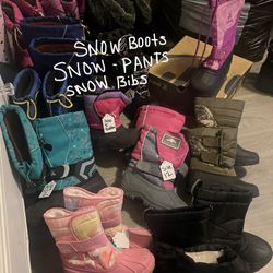 SNOW BOOTS -SNOW PANTS -SNOW BIBS 