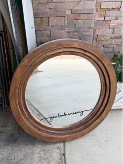 Wood mirror