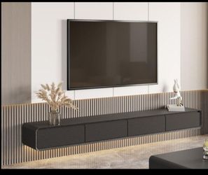 90 Inches Modern Wall-Mounted TV Stand