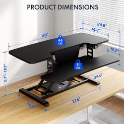 New FlexiSpot Electric Sit-Stand Riser – 40” w/ Keyboard Tray