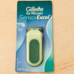 Vintage Gillette For Women Sensor Excel Razor 1998 New Old Stock Green