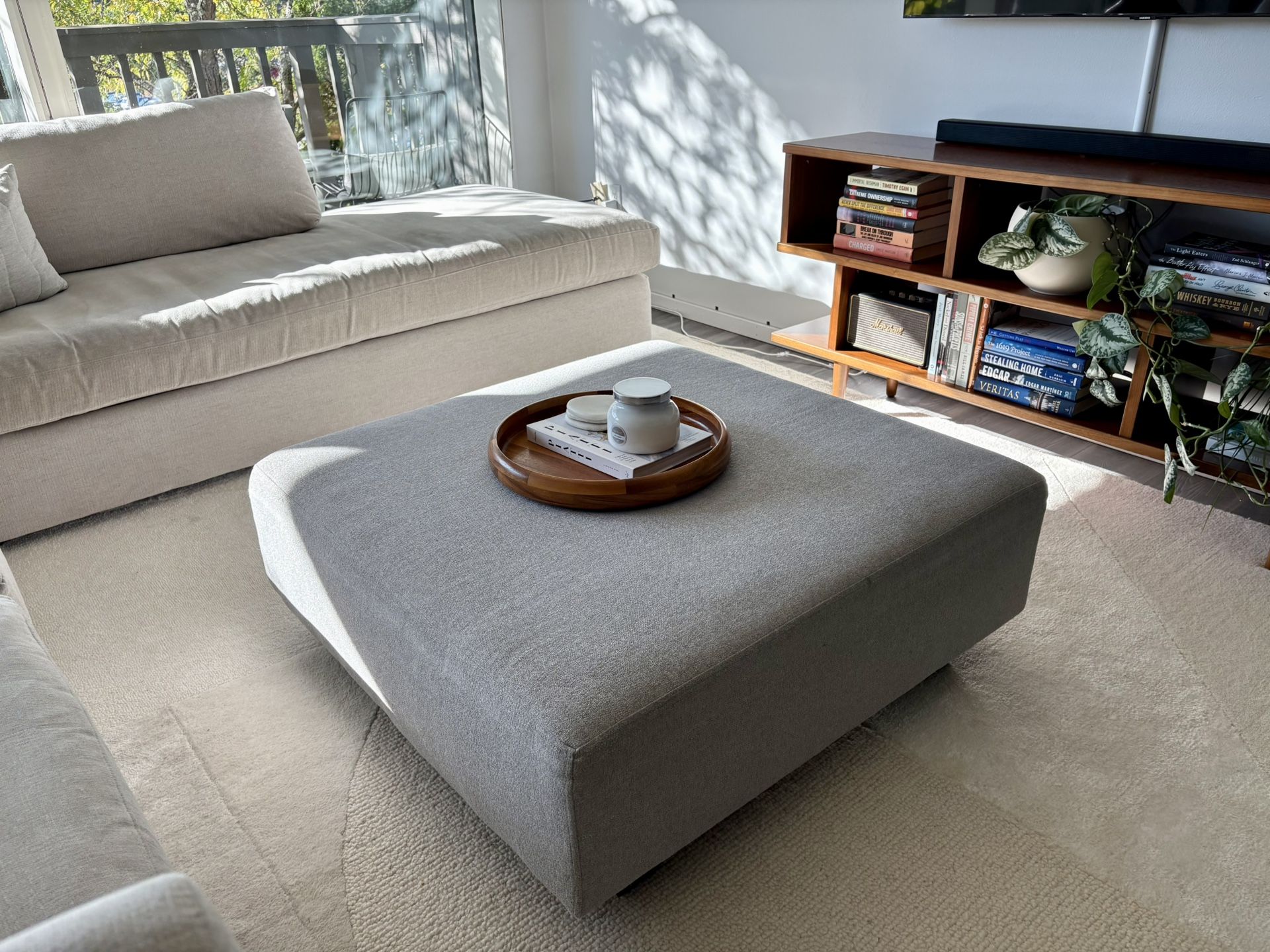 West Elm Modern Upholstered Ottoman