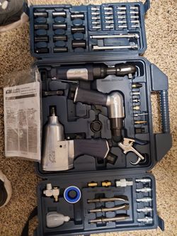 1/2 in impact wrench 3/8 ratchet and air hammer with accessories