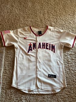 Nike Anaheim Angels Mike Trout #27 White MLB Baseball Jersey Men's Size 44