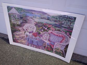 Tea in the Garden print