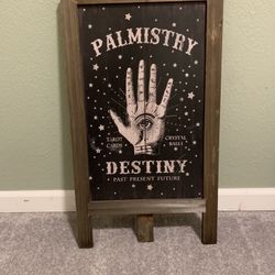Wooden Palmistry Sign