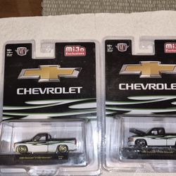 M2 Machines 1990 Chevy Silverado Chase&regular Trucks!!