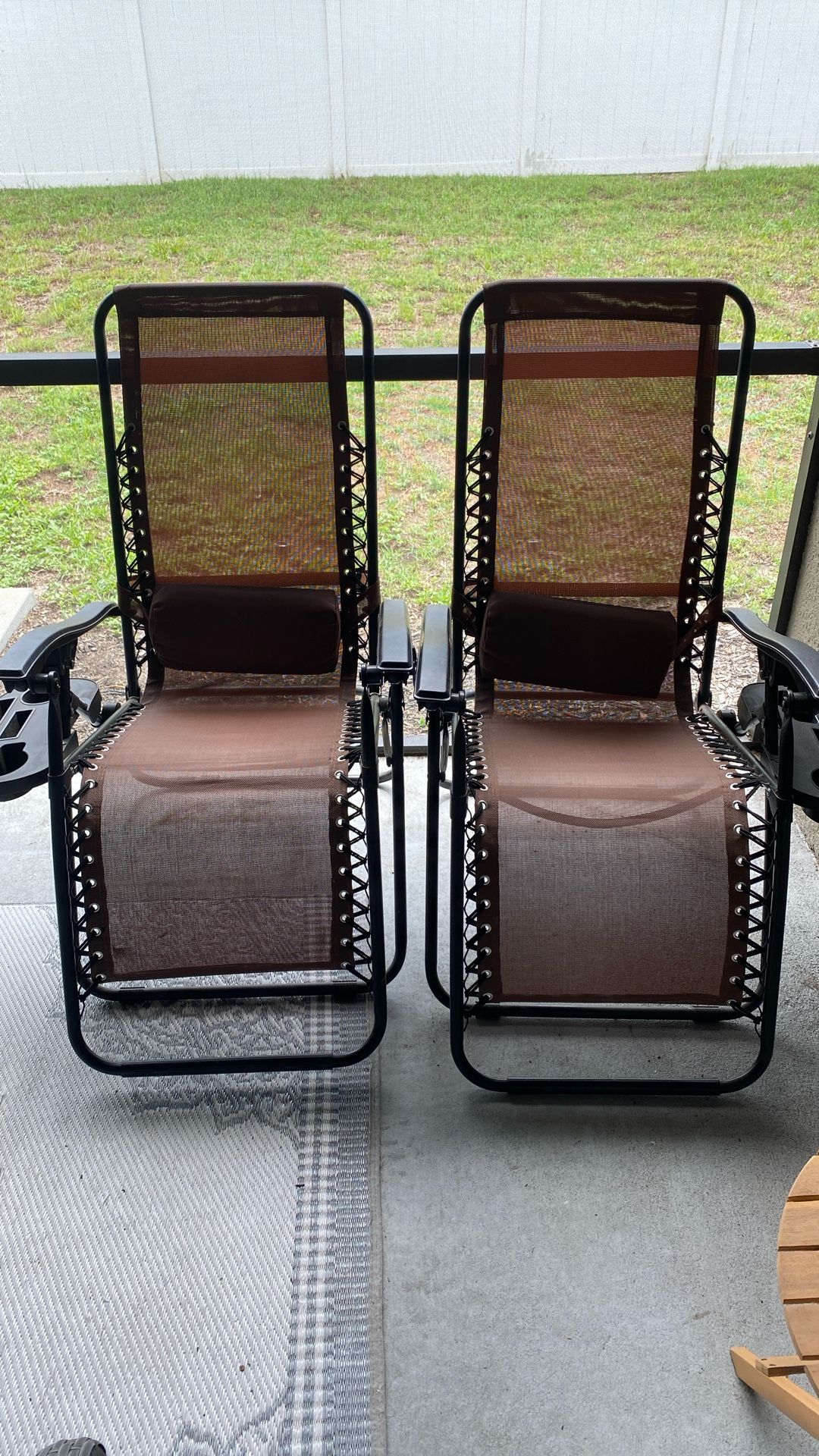 Zero Gravity Patio Chairs Set Of TWO