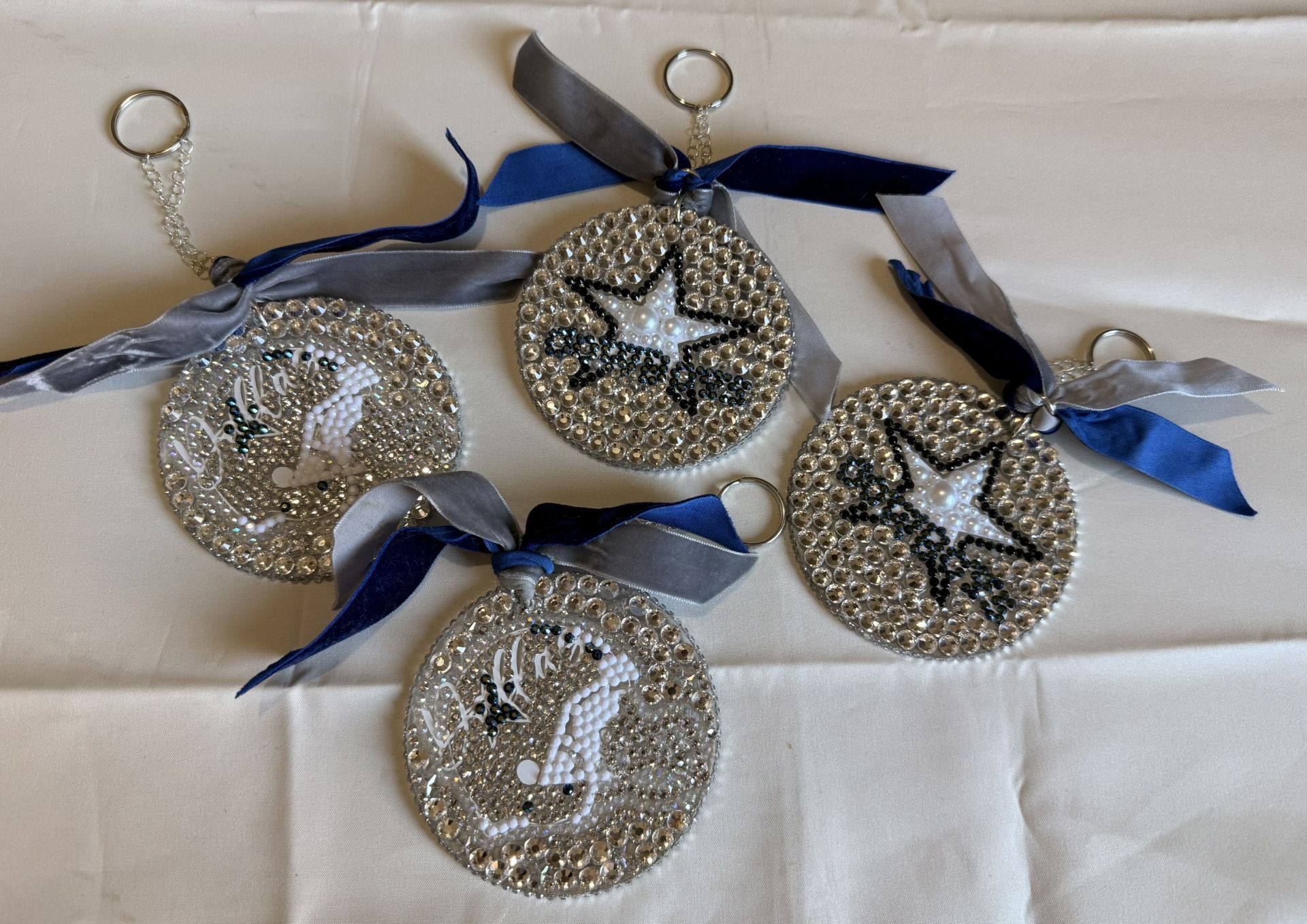 Dallas Cowboys Rhinestone Bag/key chain charm