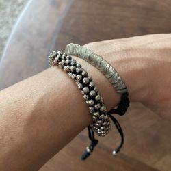 Women’s Jewelry- Bracelets Black And Silver 