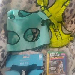 3 Pet Harnesses And A Pet Grooming Hammock Prices Separate 
