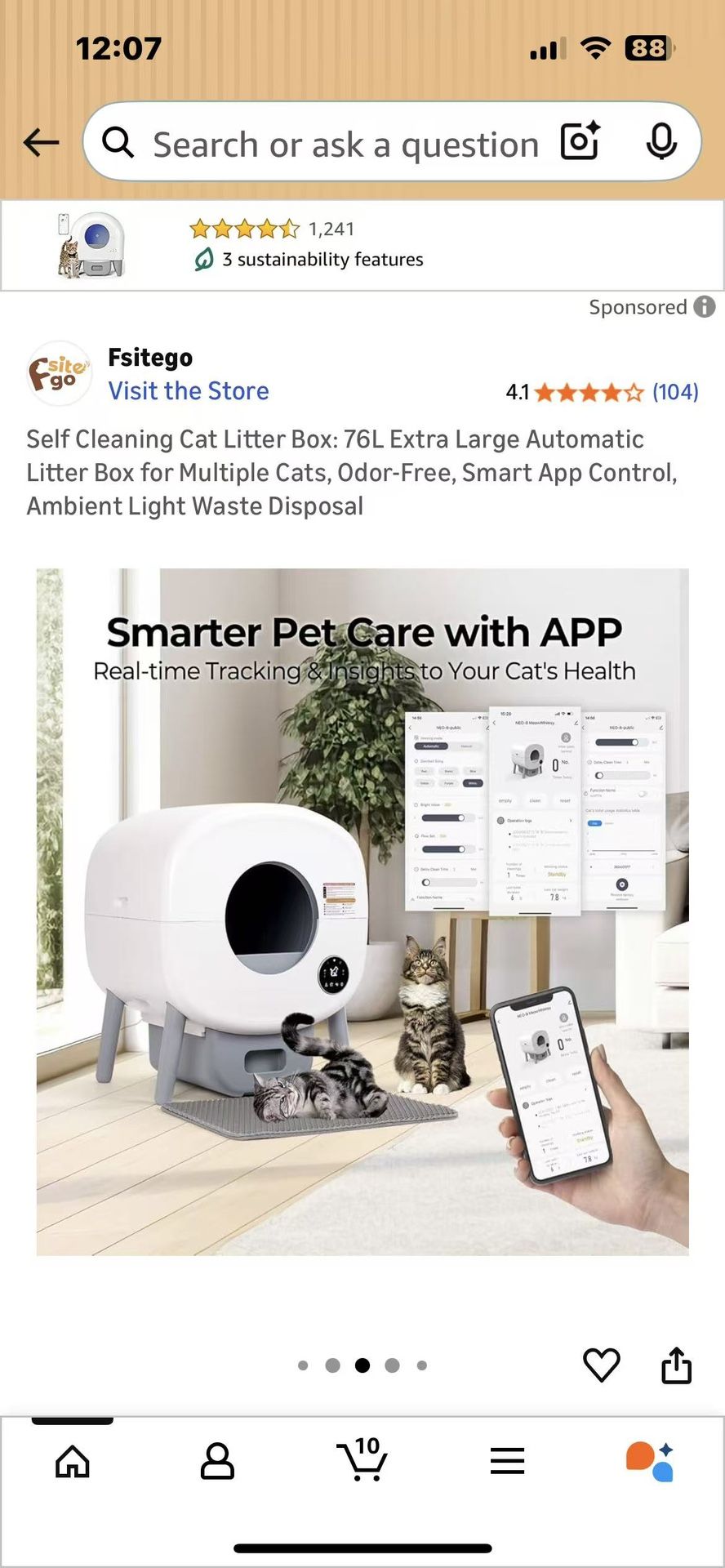 Self Clean Litter Box 