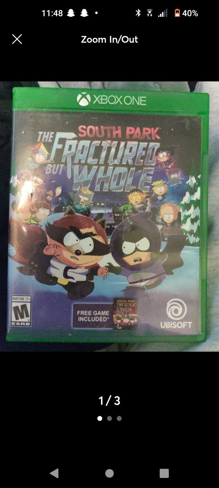 Xbox Fractured But Whole South Park Video Game 