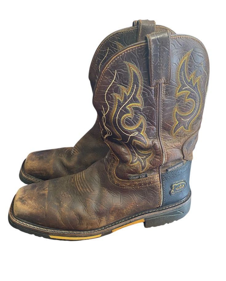 Justin Men’s Work Boots, Size 13D
