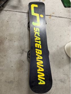 Lib tech skate banana with Union metafuse carbon fiber binding