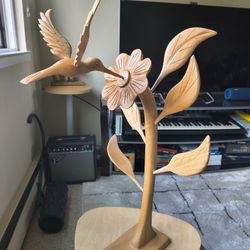 Artesanía Flor Y Colibrí