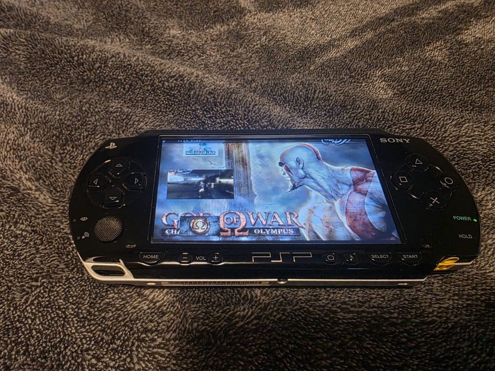 Playstation Psp Black 1000 Phat Mod--ded Video Game Console IPS screen upgrade