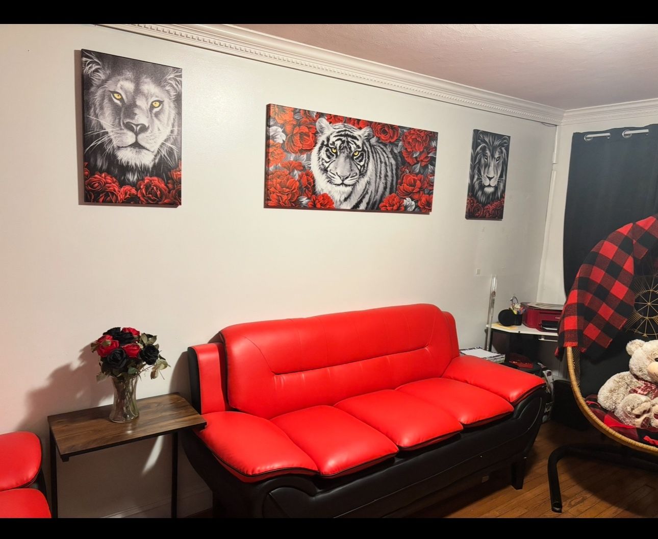 Red Leather Couches