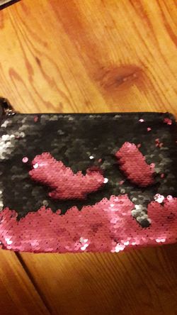 New 2 reversible color cosmetic bag. $5