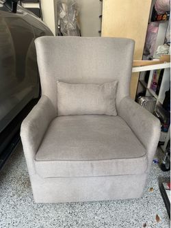 Gray swivel chair