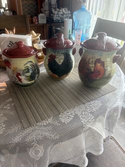 Rooster jars! 3 Jars 1 Rooster!