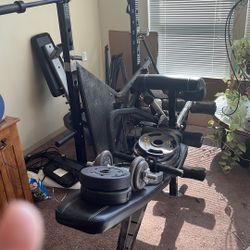 Bow Flex and a weight bench