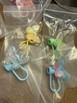 Straw topper Butterfly