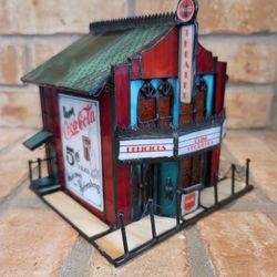 Vintage 1999 Coca-Cola Stained Glass Movie House