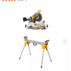 Dealt 12 Inch Double Miter Saw And Stand 