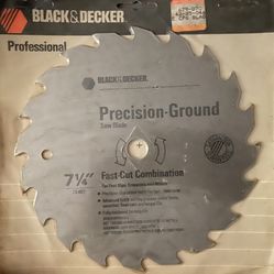 Black & Decker Professional Precision Ground Saw Blade 7 1/4” New Old Stock 