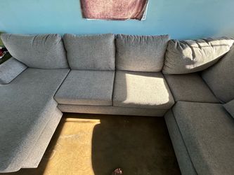 Gray Fabric Sectional Sofa